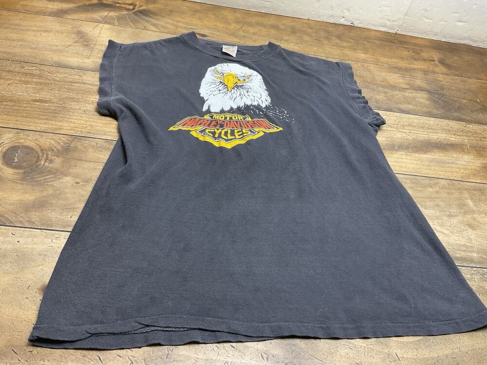 Vintage 80s Harley Davidson Eagle T Shirt Size XL Made In USA 1982